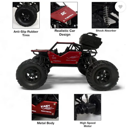 Remote Control Monster Truck Off Road 2WD Spray Booster RC Stunt Car Rock Crawler High Speed Racing Car for Kids Boys with Rechargeable Battery , Multicolor